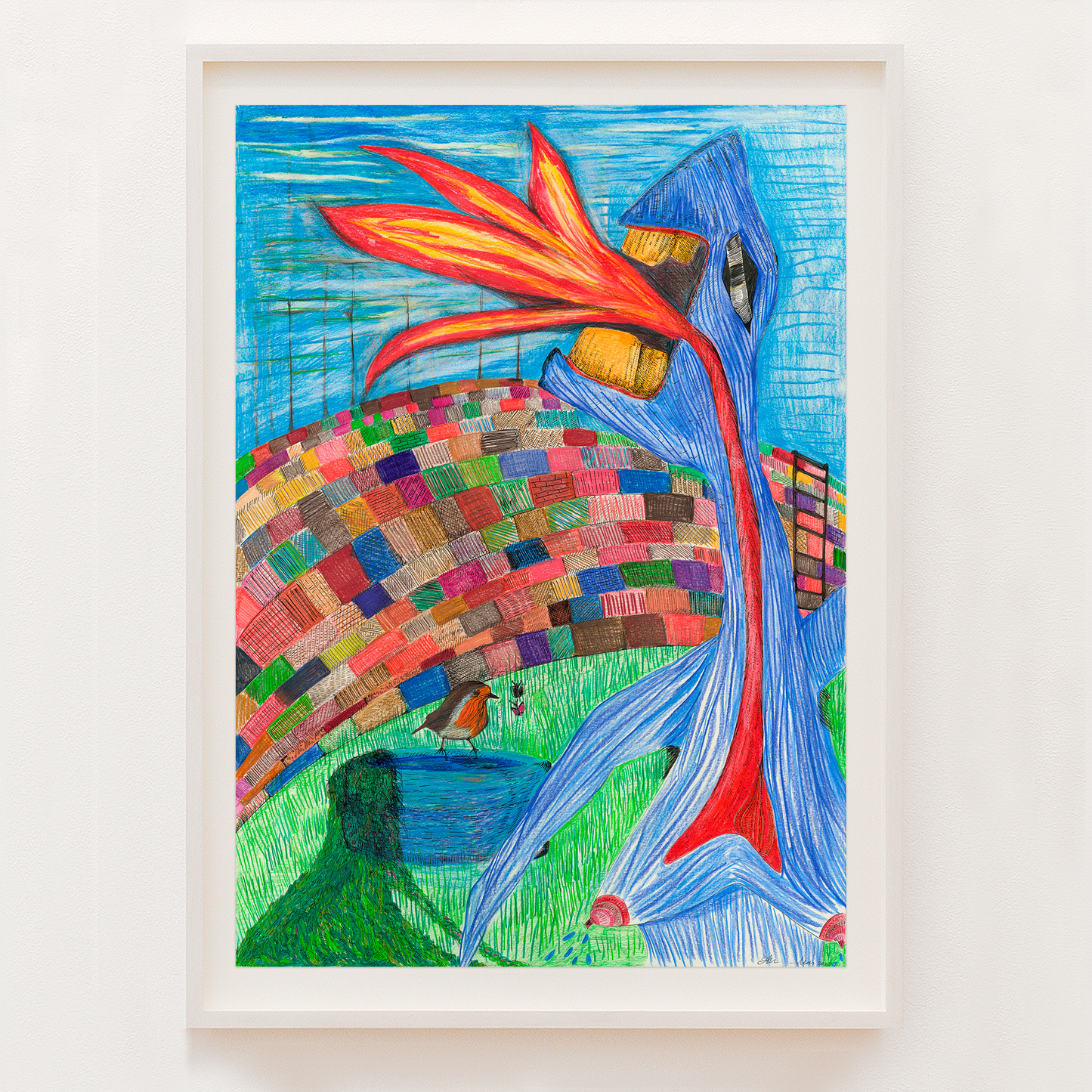 Bricked In – framed limited edition fine art print by Alanna Lawley, from the Let Me Tell You How You Feel series"